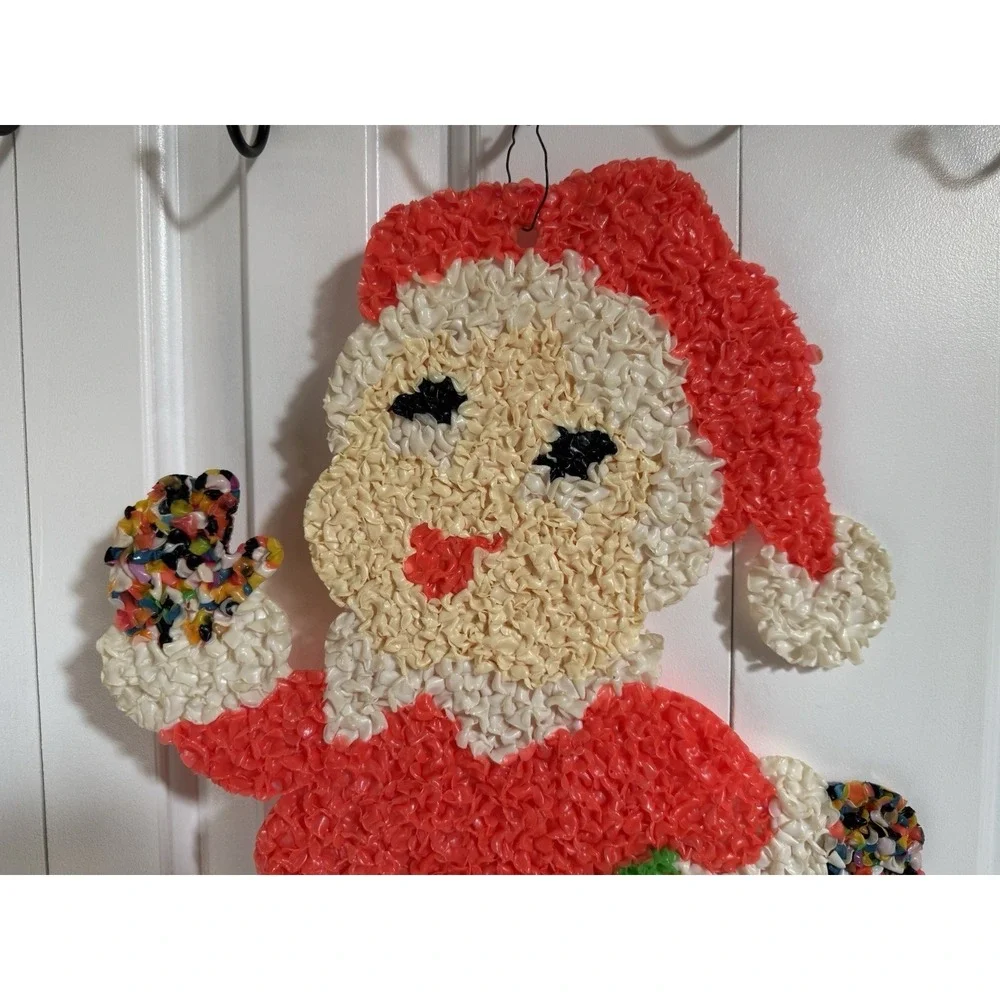 Vintage 1970s melted plastic popcorn christmas Elf decoration